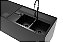 Cuba Inox Dupla Embutir Quadrada Gourmet Preto 800 X 400 - Imagem 2