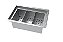 Escorredor Embutido Para Talheres 210x115mm 3 Divisões Inox - Imagem 1
