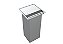 Lixeira Inox Quadrada Embutir 7 L Para Bancada - Imagem 1