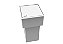 Lixeira Quadrada Pintada Branco 5l Para Bancada- Tampa Click - Imagem 1