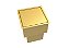 Lixeira Quadrada Pintada Dourado 2,9 L Para Bancada - Click - Imagem 1