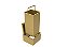 Lixeira Quadrada Pintada Dourado 5l P/ Bancada- Tampa Click - Imagem 3