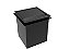 Lixeira Quadrada Pintada Preto 3,9 L Para Bancada Úmida - Imagem 1