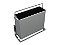 Lixeira Retangular De Embutir Bancada Inox 10,5 L - Imagem 3