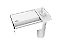 Porta Esponja Com Dispenser Detergente De Embutir Branco - Imagem 1