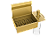 Porta Esponja Com Dispenser Detergente De Embutir Dourado - Imagem 2