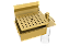 Porta Esponja Com Dispenser Detergente De Embutir Dourado - Imagem 3