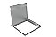 Tampa Lixeira Quadrada Inox Para Bancada Corte De 25x25cm - Imagem 2