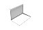 Tampa Lixeira Quadrada Para Bancada Corte De 45x30cm Branco - Imagem 2