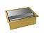 Kit Calha 43 + Lixeira 3,9l + Porta Esponja Inox Com Dourado - Imagem 3