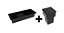 Kit Escorredor Embutido 50cm + Lixeira 4l Click - Preto - Imagem 1