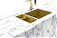 Escorredor Embutido Calha Inox Úmida Dourada 40cm - Imagem 2