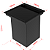 Lixeira Quadrada Inox Preto 3,9 L Para Bancada Úmida - Imagem 7