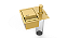 Porta Esponja Com Dispenser Detergente De Embutir Na Bancada Dourado - Imagem 1