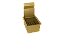 Porta Esponja Inox Com Tampa Embutir Granito 15x11cm Dourado - Imagem 2