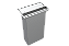 Lixeira Retangular De Embutir Bancada Inox 9,2 L - Imagem 1