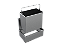 Lixeira Inox Retangular Embutir Na Bancada 11l Tampa Click - Imagem 3
