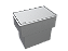 Lixeira Inox Retangular Embutir Na Bancada 11l Tampa Click - Imagem 1