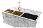 Escorredor Embutido Calha Inox Úmida Dourado 50x40 - Imagem 3