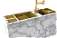 Escorredor Embutido Calha Inox Úmida Dourado 50x40 - Imagem 2