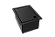 Porta Esponja Inox Com Tampa Lisa Embutir Granito 15x11cm Preto - Imagem 1