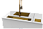 Escorredor Embutir / Sobrepor Calha Inox Úmida Dourado 90cm - Imagem 4