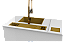 Escorredor Embutir / Sobrepor Calha Inox Úmida Dourado 90cm - Imagem 5