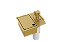 Porta Esponja C/ Dispenser Detergente Quadrado 17x15cm Dourado - Imagem 1