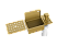 Porta Esponja 21x11cm C/ Dispenser Detergente Quadrado Inox Dourado - Imagem 3