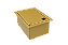 Porta Esponja Inox Com Tampa Lisa Embutir Granito 15x11cm Dourado - Imagem 1