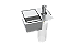 Porta Esponja C/dispenser E Válvula De Escoamento 17x15cm Inox - Imagem 2
