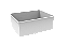 Cuba Inox Branca Embutir Quadrada Gourmet 500 X 400 C/ Tampa - Imagem 1