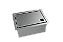 Porta Esponja Inox Escovado C/ Válvula Para Cozinha Pia Embutir 15x11cm Horizontal Tampa Lisa - Imagem 2