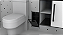 Lixeira Retangular Preta 5,5 L Para Parede - Tampa Click - Imagem 5