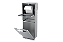 Lixeira Retangular Inox 5,5 L C/ Suporte Papel Higiênico Para Parede - Tampa Click - Imagem 2