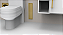 Porta Escova Sanitária de Embutir Aço Inox Dourado- Tampa Click - Imagem 2