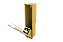Porta Escova Sanitária de Embutir Aço Inox Dourado- Tampa Click - Imagem 3