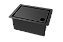 Porta Esponja Inox Preto C/ Tampa Lisa Embutir Horizontal 15x11cm - Imagem 1