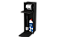 Armário De Embutir Na Parede Preto C/ Spt Papel Higiênico - Imagem 2