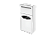 Lixeira Retangular Branca 8,8 L C/ Suporte Papel Toalha Para Parede - Tampa Click - Imagem 1