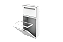 Lixeira Retangular Branca 8,8 L C/ Suporte Papel Toalha Para Parede - Tampa Click - Imagem 3