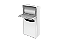 Lixeira Retangular Branca 8,8 L C/ Suporte Papel Toalha Para Parede - Tampa Click - Imagem 4