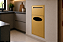 Lixeira Retangular Dourada 8,8 L C/ Suporte Papel Toalha Para Parede - Tampa Click - Imagem 2