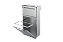 Lixeira Retangular Inox 8,8 L C/ Suporte Papel Toalha Para Parede - Tampa Click - Imagem 4