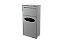 Lixeira Retangular Inox 8,8 L C/ Suporte Papel Toalha Para Parede - Tampa Click - Imagem 1