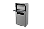 Lixeira Retangular Inox 8,8 L C/ Suporte Papel Toalha Para Parede - Tampa Click - Imagem 2