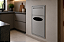 Lixeira Retangular Inox 8,8 L C/ Suporte Papel Toalha Para Parede - Tampa Click - Imagem 2