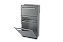 Lixeira Retangular Inox 8,8 L C/ Suporte Papel Toalha Para Parede - Tampa Click - Imagem 3