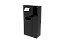 Lixeira Retangular Preta 6,8 L C/ Suporte Papel Higiênico + Porta Escova Sanitária + Armario Para Parede - Tampa Click - Imagem 7