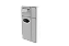 Lixeira Retangular Preta 6,8 L C/ Suporte Papel Higiênico + Porta Escova Sanitária + Armario Para Parede - Tampa Click - Imagem 1